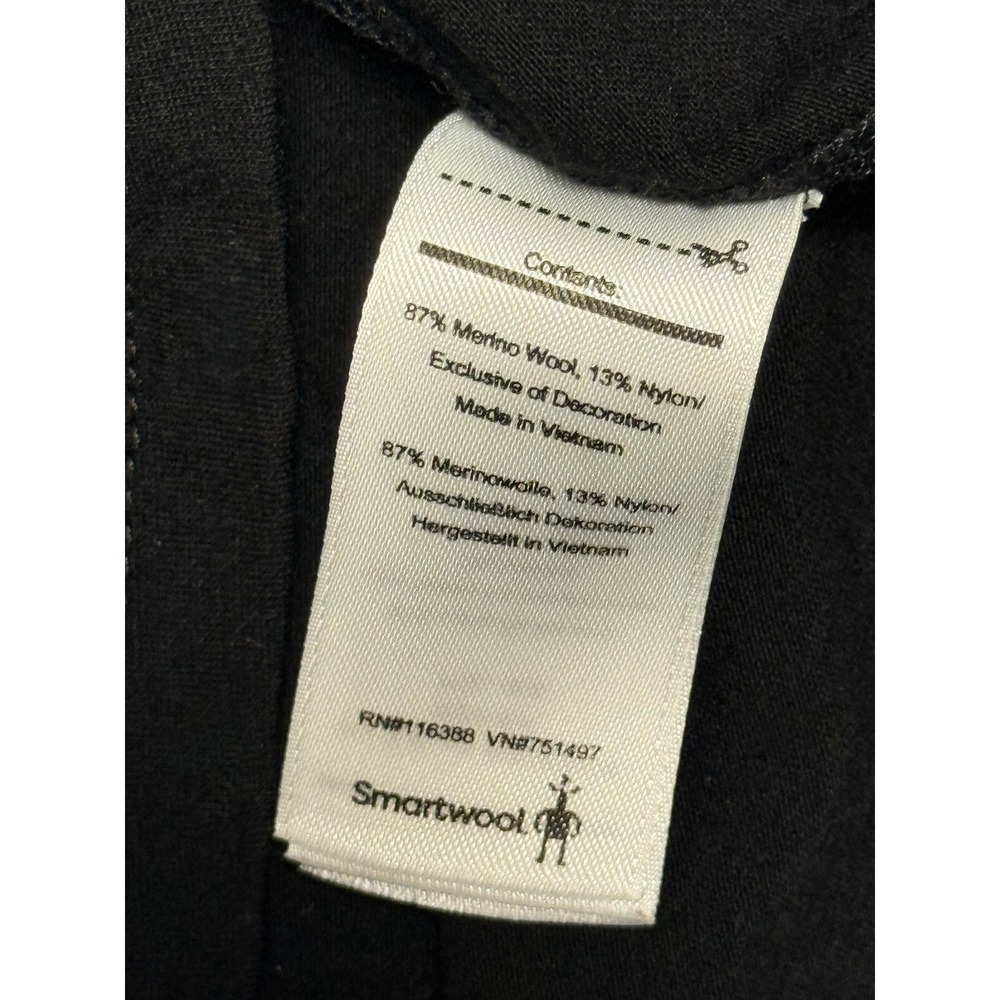 Smartwool Merino 150 Mens Large Black Quarter Zip Base Layer Pullover SW016053 - Picture 4 of 4
